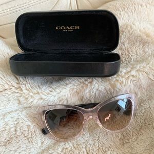 Coach Cateye clear frames rhinestones sunglasses